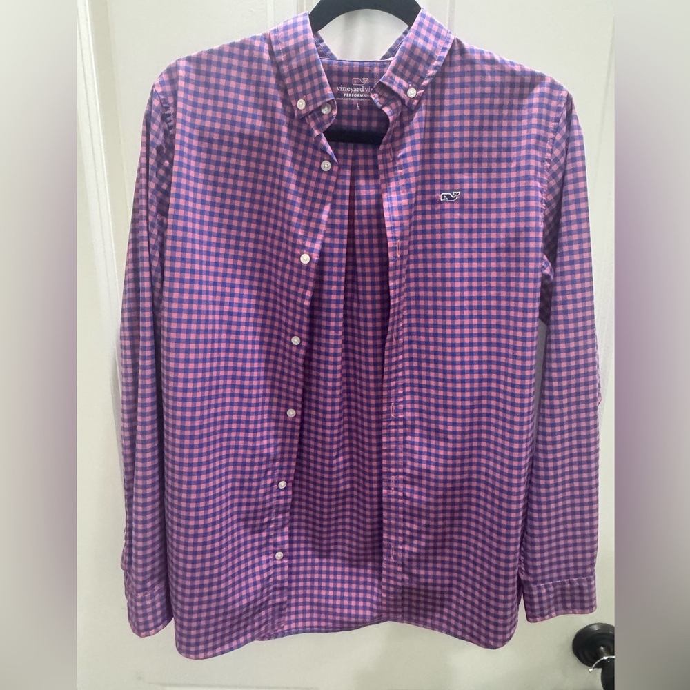 Vineyard Vines Boys' Performance Duval Check Featherweight Shirt